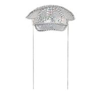 BPURB Femmes Steampunk Rave Capitaine Style Strass Sequin Chapeau haut de forme pour hommes Festival Carnaval Halloween Costume Cosplay