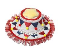 BPURB Mini chapeau haut-de-forme de clown de cirque pour femme, couronne Lolita pour Halloween, carnaval, cosplay, fête