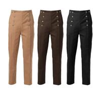 BPURB Pantalon Victorien pour Homme Style Vintage Steampunk Gothique Punk Cosplay Pantalon