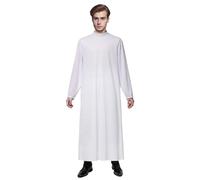 BPURB Peignoir unisexe en soutane de prêtre pour homme et femme, chaire, vicaire anglican, prédicateur, paroisse des vestiges Chasubles, blanc, S