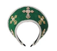 BPURB Tudor Queen Coronet Chapeau à capuche pour femme Anne Boleyn Chapeau élisabéthain Bandeau royal français pour cosplay fête