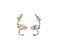 BPVCMHOS Poignets d'oreilles de Dragon Non percés, Boucles d'oreilles Dragon Bonne Chance, Clips d'oreilles pour Femmes, Boucles d'oreilles Manchette d'oreille de Dragon (C,One Size)
