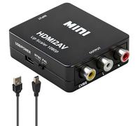Bpzmm Convertisseur HDMI vers AV 1080P avec Câble USB, Adaptateur HDMI vers RCA Composite CVBS L/R, Support PAL/NTSC, HDMI2AV pour TV Moniteurs Projecteurs Consoles