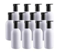 BPZXL 12 pièces 300ml Blanc flacons vides en plastique, Flacon Vide Pompe Cosmétique Bouteilles Pour Huile essentielle Lotion le shampooing Cosmétique Savon Gel