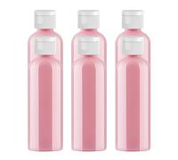 BPZXL 6 pièces 100ml Rose flacons vides en plastique avec Bouchon à Charnière Blanc Bouteilles Pour Savon Gel Huile essentielle Lotion le shampooing Cosmétique