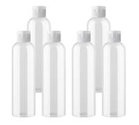 BPZXL 6 pièces 200ml Transparent flacons vides en plastique avec Bouchon à Charnière Transparent Bouteilles Pour Savon Gel Huile essentielle Lotion le shampooing Cosmétique