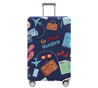bqabhu Housse de protection pour valise de 45,7 à 81,3 cm approuvée par la TSA, Partez en voyage, M(for 22-24 inch luggage), Housse de bagage