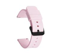 BQAXUREW EDVENA 12mm 14mm 16mm 18mm 19mm 20mm 21mm 22mm 24mm Bracelet De Montre De Remplacement en Silicone Bracelet en Caoutchouc Bracelet De Montre De Sport(Pink Black Buckle_14mm)