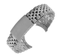 BQAXUREW EDVENA 13 17 18 19 20 21 22mm Bracelet de montre en acier inoxydable 316L ton or rose argent Bracelet de montre Oyster Compatible avec Dayjust(Silver,17mm)