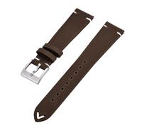 BQAXUREW EDVENA Bracelet De Montre À Dégagement Rapide for Hommes Femmes 18mm 20mm 22mm Bracelet De Montre en Cuir Véritable Bracelet De Montre Ceinture De Remplacement(Deep Brown_20mm)