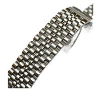 BQAXUREW EDVENA Bracelet De Montre en Acier Inoxydable, Largeur 18mm 20mm 22mm 24mm, Bracelet De Montre en Métal, Bracelet De Remplacement(Silver_20mm)