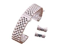 BQAXUREW EDVENA Bracelet De Montre en Acier Inoxydable Massif 19/20/21/22mm 12/13/14/16/17/18mm Bracelet Plat Incurvé Fin Demi-Cercle Lien Bracelet Remplacement(Silver_19mm)