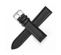 BQAXUREW EDVENA Bracelet De Montre En Cuir De Vache Véritable 12 Mm 14 Mm 16 Mm 18 Mm 19 Mm 20 Mm Compatible Avec Les Montres DW Compatible Avec Galaxy Watch Gear S3(Black,19mm)