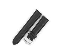 BQAXUREW EDVENA Bracelet De Montre En Cuir Véritable 18mm 19mm 20mm 22mm, Motif Litchi Rétro, Couche Supérieure En Cuir De Vache, Bracelet De Montre For Hommes Et Femmes(Black,20mm)