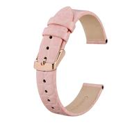BQAXUREW EDVENA Bracelet De Montre En Cuir Véritable For Dames Femmes 8mm 10mm 12mm 14mm 16mm 18mm 19mm 20mm Bracelet De Remplacement Boucle En Acier Inoxydable(Pink-Rosegold,10mm)