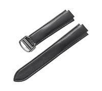 BQAXUREW EDVENA Compatible avec Le Bracelet Ballon Bleu Cartier, Bracelet for Hommes Et Femmes, Bracelet en Cuir Souple Convexe, Boucle Pliante, Accessoires De Montre(Black_14X8mm)