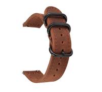 BQAXUREW EDVENA Crazy Horse - Bracelet En Cuir Véritable For Hommes, Boucle En Acier Inoxydable, Remplacement Rapide, Souple, 18mm, 20mm, 22mm, Bracelet De Montre(Dark Brown,20MM_SILVER BUCKLE)