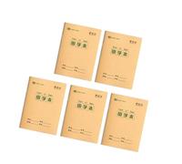 BQBQERT Lot de 5 cahiers d'exercices portables de 12 x 17 cm, 16 feuilles par quadrillage/ligné, pour les étudiants et la pratique de l'écriture manuscrite