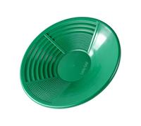 BQBQERT Poêle verte dorée avec rainures concaves de 34 cm pour une élimination efficace des impuretés et une rétention de l'or fin dans la digue de rivière