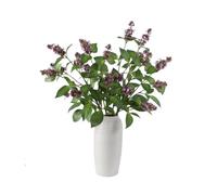 BQEE Lot de 4 tiges de patchouli artificielles de 73,7 cm - Plantes vertes, fleurs de menthe artificielles pour décoration de maison et de bureau (violet)
