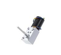 BQHHWTZ Moteur de réduction de vis sans fin de turbine 5840-3650 12 V/24 V à axe long unique avant et arrière vitesse réglable 6 tr/min ~ 470 RP moteur sans balais