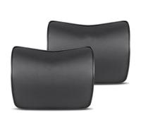 Bqieai 2PCS Voiture Cuir Coussin Appuie Tete, pour Mercedes-Benz A-Class B-Class C-Class CLA E-Class Nuque Soutien Oreillers Coussin Confortable Respirant Car siège Accessoires,A/Black-2PCS