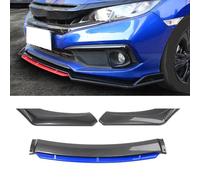 Bqieai Voiture ABS Becquets Avant Pare-Chocs Lèvre, pour Peugeot 206 207 306 Cupra R Spoiler Lıp Séparation Lame Anti-Collision Durable Protection Accessoires,B/Blue-Carbon Fiber