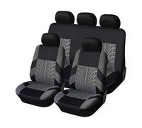 BQKCD 9Pcs Voiture Tissu Ensembles Housses Siège pour Toyota RAV4 Hybrid 2016-2024, Avant Arrière Coussins Couvre Respirant Imperméable Protections Intérieur,B/Grey