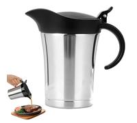 Bqkroa Saucière thermique en acier inoxydable 750 ml : double paroi avec couvercle, double pot à sauce en acier inoxydable, 750 ml pour cuisine et occasions festives, double pot à sauce au lait en
