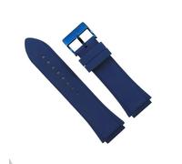 BQKTCBUAX Bracelet en Silicone souple Fit For Guess W0247G3 W0040G3 W0040G7, boucle en acier inoxydable bleu, Sport, étanche, 22mm, bracelet de rechange for hommes(Blue)