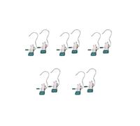 BQLFPOIHP Benighty Space-Saving Clothes and Hat Storage Hook, Anti Rust Clips for Clothes -Portable Rotating Clip Clothespins(Green,10pc)