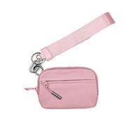 BQLFPOIHP Commonlyto Wallet, The Wallet 2nd Gen, Wristlet Nylon Large Space with Zipper, Waterproof Material(Pink)