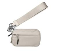 BQLFPOIHP Commonlyto Wallet, The Wallet 2nd Gen, Wristlet Nylon Large Space with Zipper, Waterproof Material(Beige)