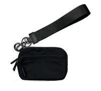 BQLFPOIHP Commonlyto Wallet, The Wallet 2nd Gen, Wristlet Nylon Large Space with Zipper, Waterproof Material(Black)