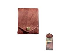 BQLFPOIHP Conans Wallet Leather, Multifunctional Compact Wallet, 2025 Handmade Leather Wallets, Slim Minimalist Wallets(Brown,1pc)