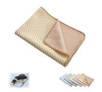 BQLFPOIHP Dog Cooling Mat, Portable Pad for Indoor Or Outdoor, Pet Bed Mat, Pet Cooling Blanket, Suitable for All Pets(Yellow,XS(15.7 * 11.8in))