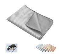 BQLFPOIHP Dog Cooling Mat, Portable Pad for Indoor Or Outdoor, Pet Bed Mat, Pet Cooling Blanket, Suitable for All Pets(Grey,XL (39.37 * 27.5in))