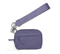 BQLFPOIHP Wallet, The Wallet 2nd Gen, Wristlet Nylon Large Space with Zipper, Waterproof Material(Purple)