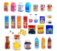 BQLYblink Mini Nourriture Jouet 1/12, 28 Pièce Jouets de Miniatures Alimentaires Boissons, Mini Nourriture Miniature Accessoires Miniatures de Cuisine pour Maison de Poupee Miniverse