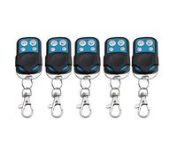 BQLZR 4 canaux 433 MHz Noir télécommande sans Fil RF Apprentissage Code 1527 récepteur 1527 Porte-clés Lot de 5