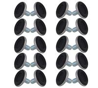 BQLZR 8 mm Filetage Base ronde Noir réglable meubles Pieds de nivellement Pied de table Lot de 20