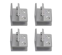 BQLZR Argent 4 x 4 x 4 cm 90 degrés en alliage d'aluminium support d'étagère en verre Clamp Collier de serrage pour 9-12 mm d'épaisseur Lot de 4