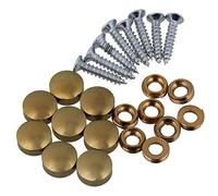 BQLZR Doré miroir décoratif Table en cuivre rond Bouchon à vis ongles Home Decor Armoires meubles Fittings Lot de 8