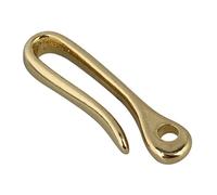 BQLZR Golden 60mm Length Rentro Solid Brass Fish Hook Key Chain U Hook Clip Holder