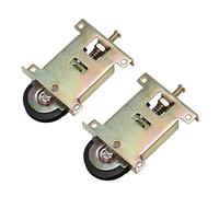 BQLZR Lot de 2 roulements à billes pour porte coulissante en verre Noir Pour porte de 15 à 25 mm d'épaisseur