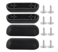 BQLZR Lot de 4 patins en plastique pour béquille latérale de bagage avec vis Noir 4,55 x 2,3 cm