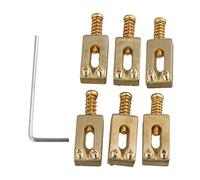 BQLZR Lot de 6 chevalet de guitare en laiton doré avec clé à molette 30 x 10 x 6 mm