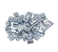 BQLZR - Tasseaux en T - Acier carbone argent - Norme européenne standard 20 - Profil extrudé en aluminium - Lot de 50, argent,