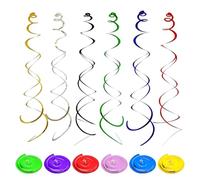 BQRKOTM 18 Pièces Sécorations Fête Suspendues Tourbillon, Réutilisable Sécorations Spiral à Plafond, Suspensions et Décoration pour Carnival Anniversaire Mariage Fête Prénatale