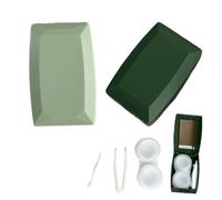 BQRKOTM 2 Pièces Étui Lentilles de Contact, Mini Boîte pour Lentilles de Contact, Conteneur de Lentilles de Contact Portable Kit, avec Mirroir, Bâton, Pincette pour La Maison ou Les Voyages